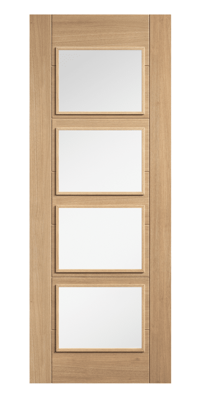 Carini 4L Clear Glazed Oak Door