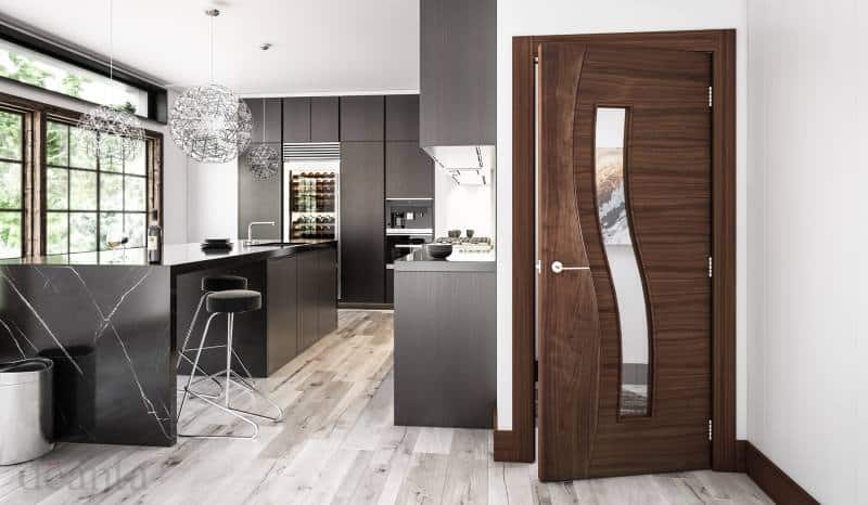 Cadiz Glazed Walnut - Prefinished Internal Door