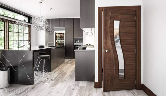 Cadiz Glazed Walnut - Prefinished Internal Door