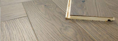 14x110x600mm French Chateau Brushed Matt Lacquered Herringbone
