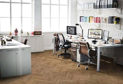 BerryAlloc ® Chateau Texas Light Brown Herringbone Laminate Flooring