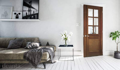 Kensington Glazed Walnut - Prefinished Internal Door