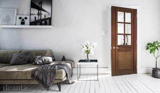 Kensington Glazed Walnut - Prefinished Internal Door