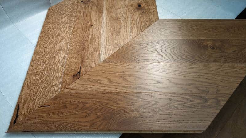 14x130x725mm Smoked Oak Brushed Matt Lacquered Chevron