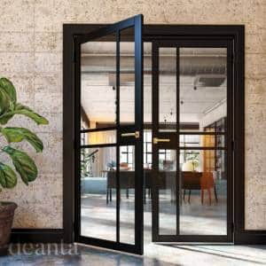 Urban Collection Dalston Black Prefinished Clear Glazed Internal Door