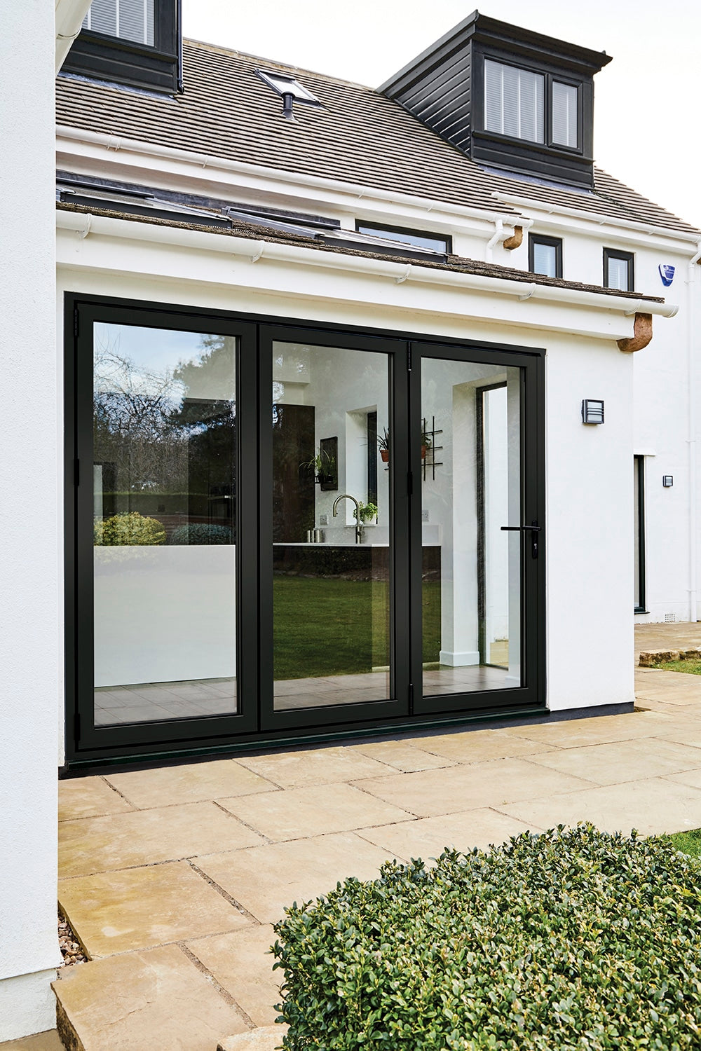 Aluvu Black Prefinished External Bi-Fold Doors With Trickle Vents