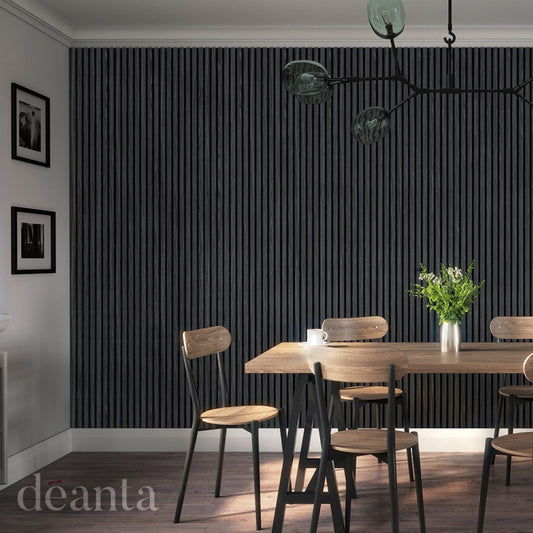 Deanta Immerse Acoustic Wall Panelling Dark Grey Ash