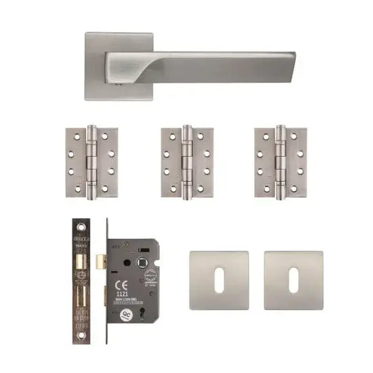 Athens Mortice Kit Satin Nickel