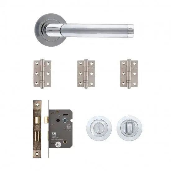 Augustus Bathroom Kit Matt Polished Chrome Finish