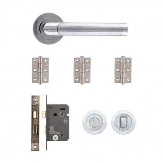 Augustus Bathroom Kit Matt Polished Chrome Finish