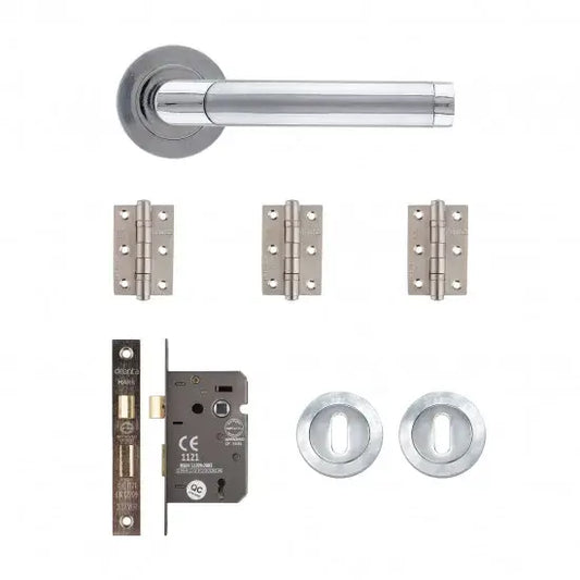 Augustus Mortice Kit Matt Polished Chrome Finish