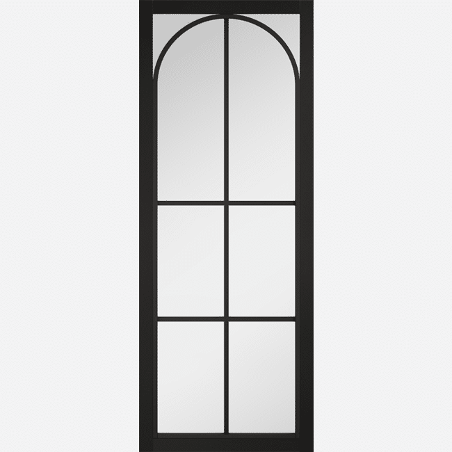 Astoria Black Clear Glazed Prefinished Internal Door