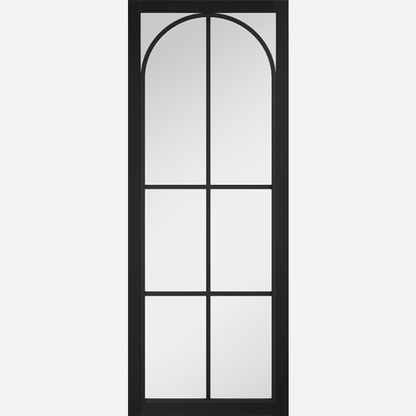 Astoria Black Clear Glazed Prefinished Internal Door