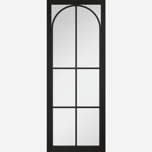 Astoria Black Clear Glazed Prefinished Internal Door