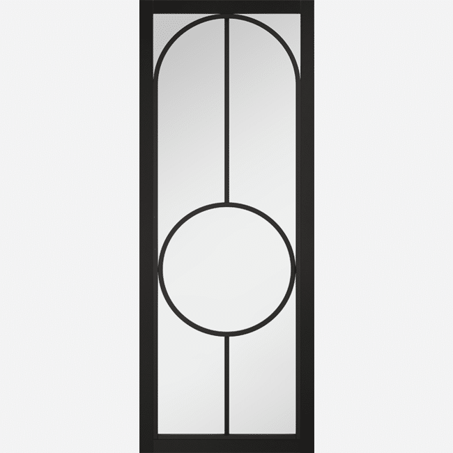 Bowery Black Clear Glazed Prefinished Internal Door