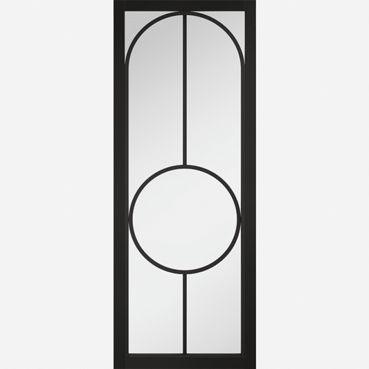 Bowery Black Clear Glazed Prefinished Internal Door