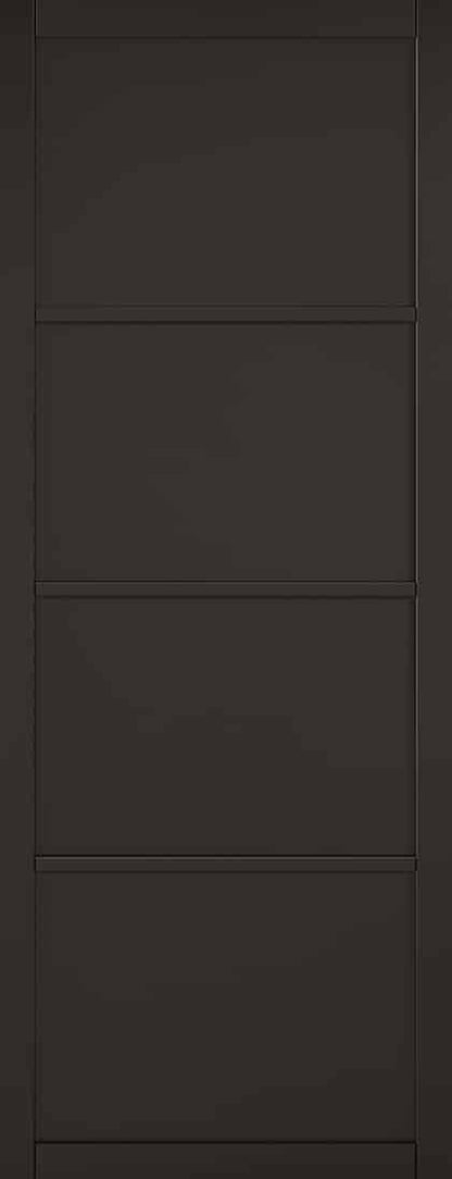 Internal Black Industrial Studio 4 Panel Door