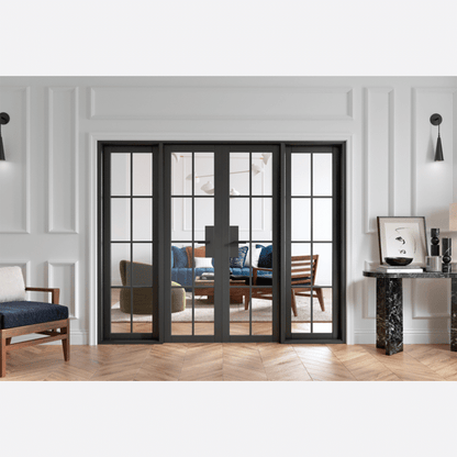 Malvern Black W8 Clear Glazed Prefinished Room Divider