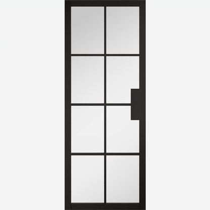Malvern Black Clear Glazed Prefinished Internal Door