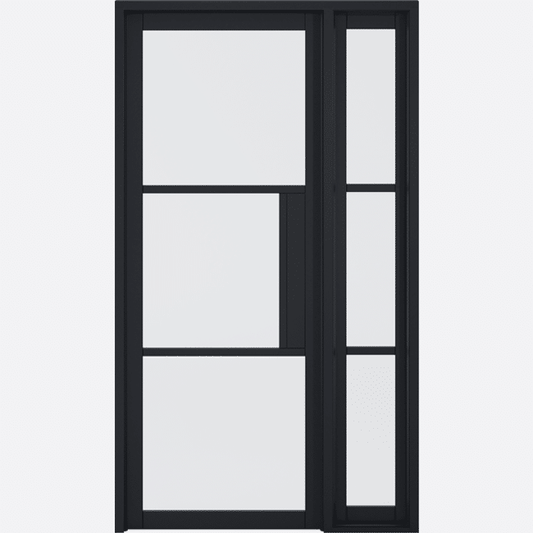 Tribeca Prefinished Black Sidelight W6 without Lock Block
