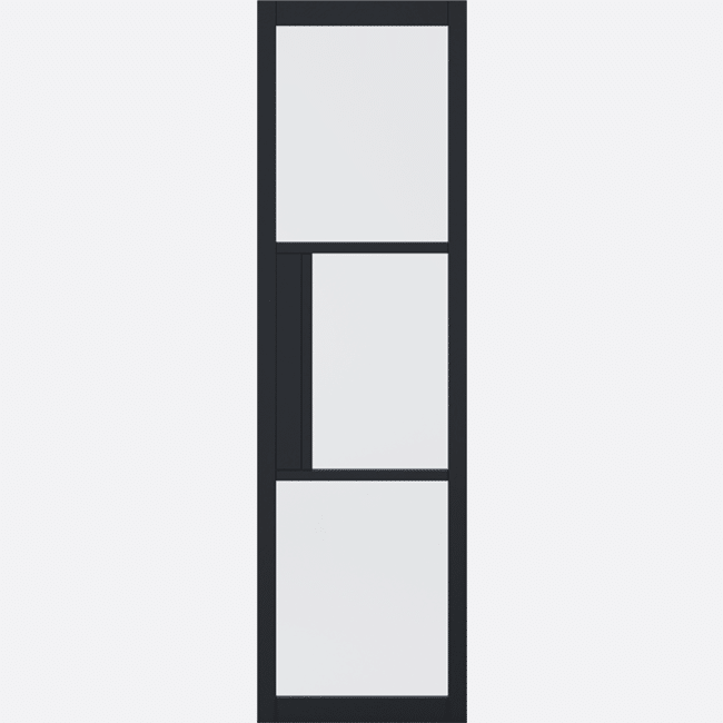 Tribeca Prefinished Black Sidelight with Lock Block