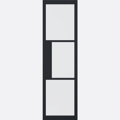 Tribeca Prefinished Black Sidelight with Lock Block