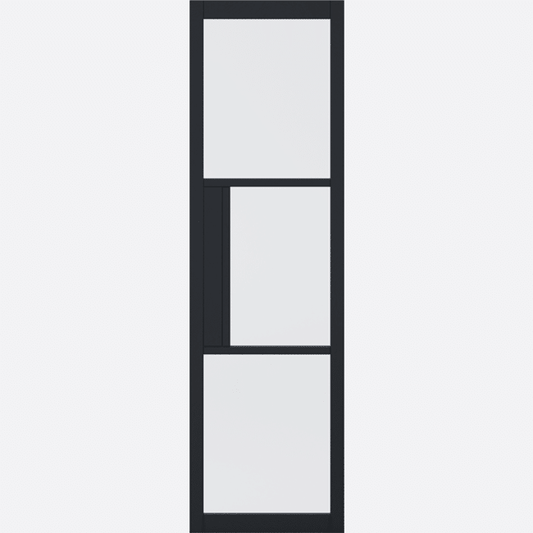 Tribeca Prefinished Black Sidelight with Lock Block