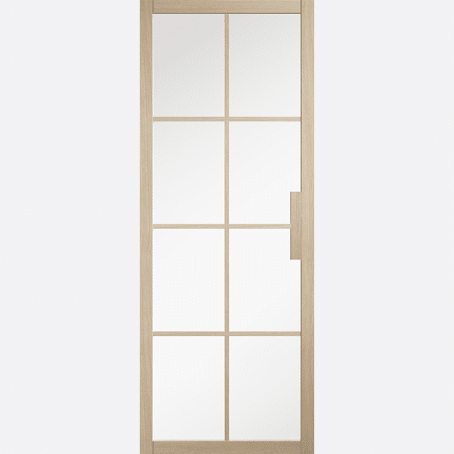 Malvern Blonde Oak Clear Glazed Prefinished Internal Door