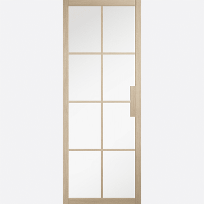Malvern Blonde Oak Clear Glazed Prefinished Internal Door