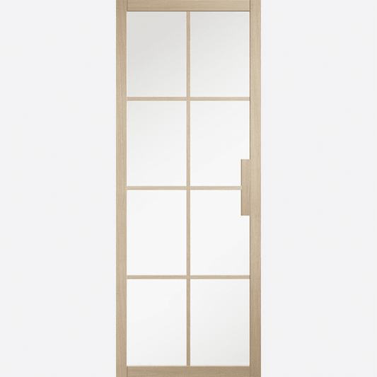 Malvern Blonde Oak Clear Glazed Prefinished Internal Door