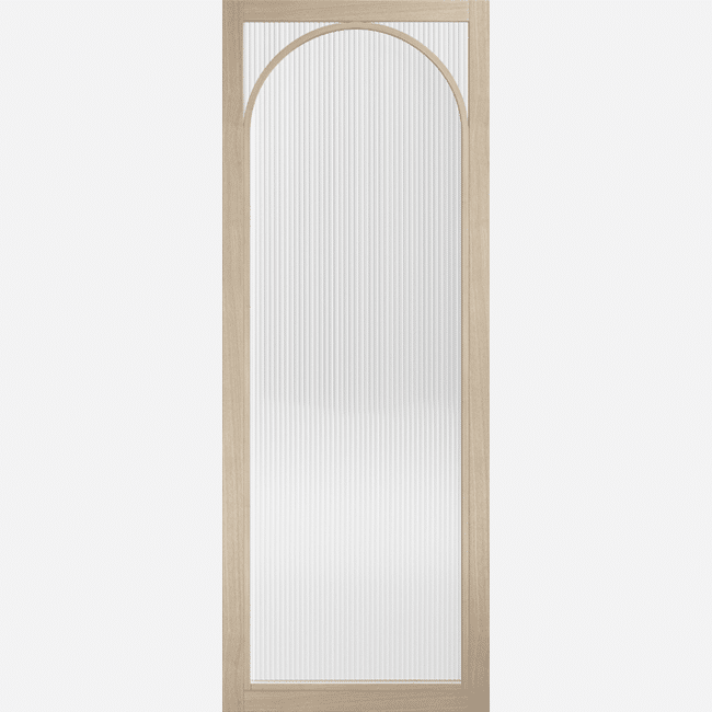 Melrose Blonde Oak Reeded Glazed Prefinished Internal Door
