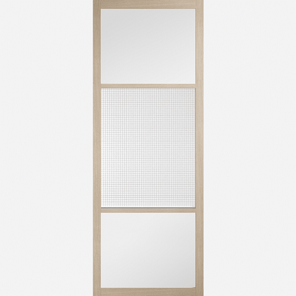 Sutton Blonde Oak Reeded Glazed Prefinished Door