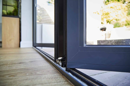 Aluvu Grey Prefinished External Bi-Fold Doors With Trickle Vents