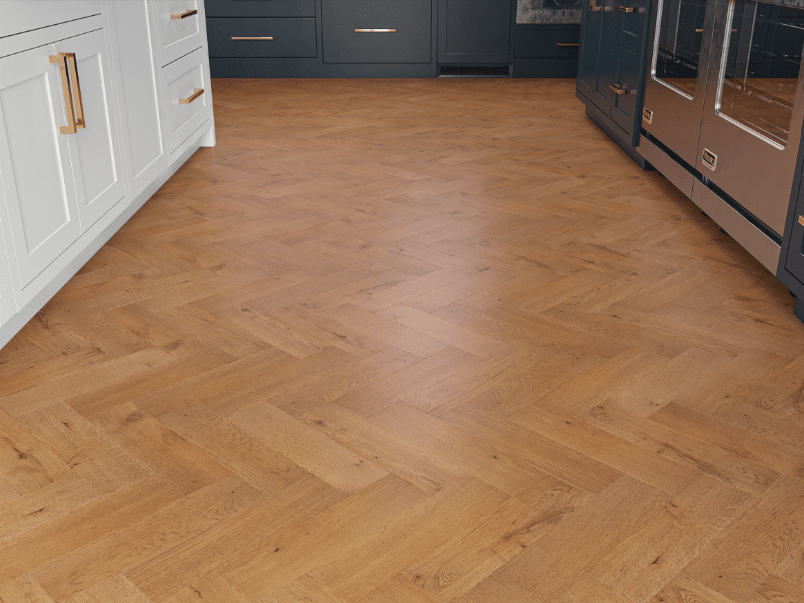 Burn Oak Engineered Herringbone