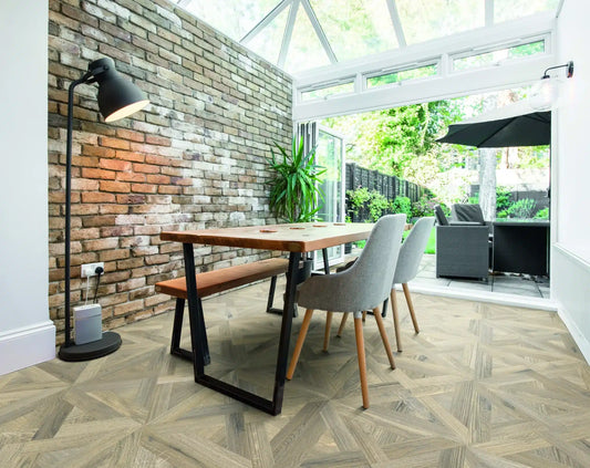 Tarkett Glue-Down LVT Parisian Weave Woodland Oak Grege