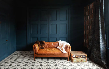 Tarkett Glue-Down LVT Victorian Marble Black & White