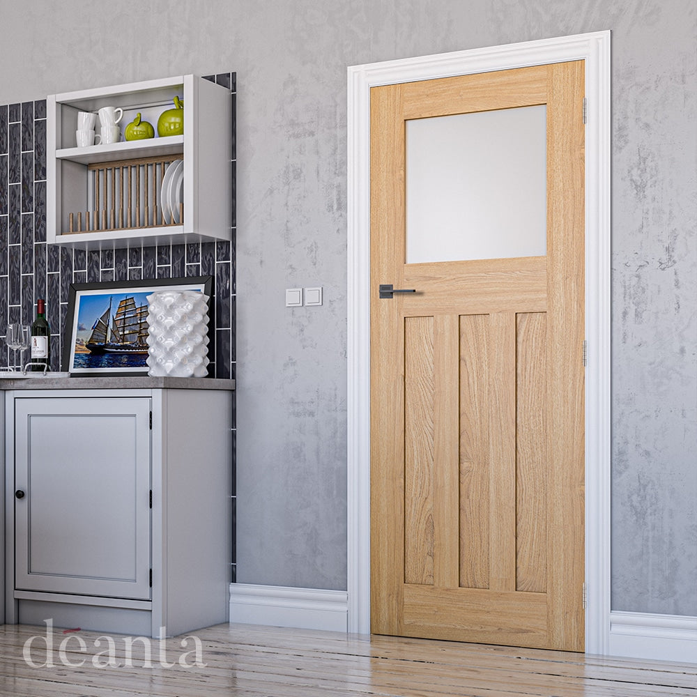 Cambridge Oak Glazed Internal Door