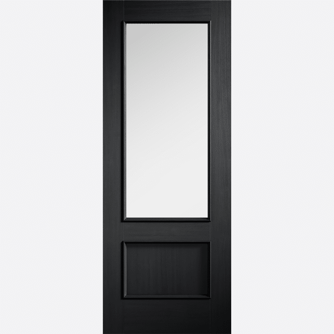 Murcia Charcoal Black Clear Glazed Prefinished Internal Door