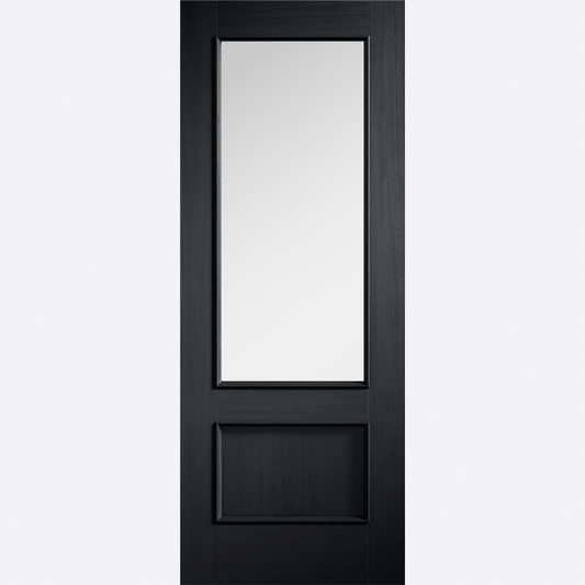 Murcia Charcoal Black Clear Glazed Prefinished Internal Door