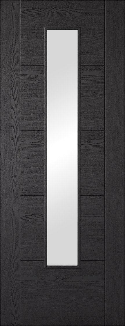 Vancouver Black Laminate Glazed - Prefinished Internal Door