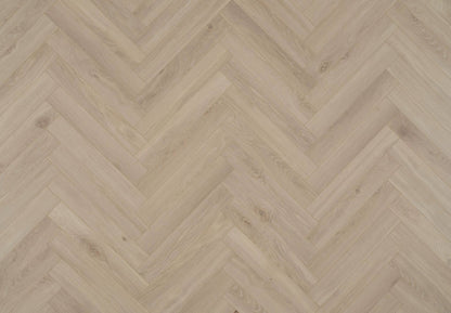 BerryAlloc ® Chateau Bloom Sand Natural Herringbone Laminate Flooring