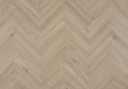 BerryAlloc ® Chateau Bloom Sand Natural Herringbone Laminate Flooring