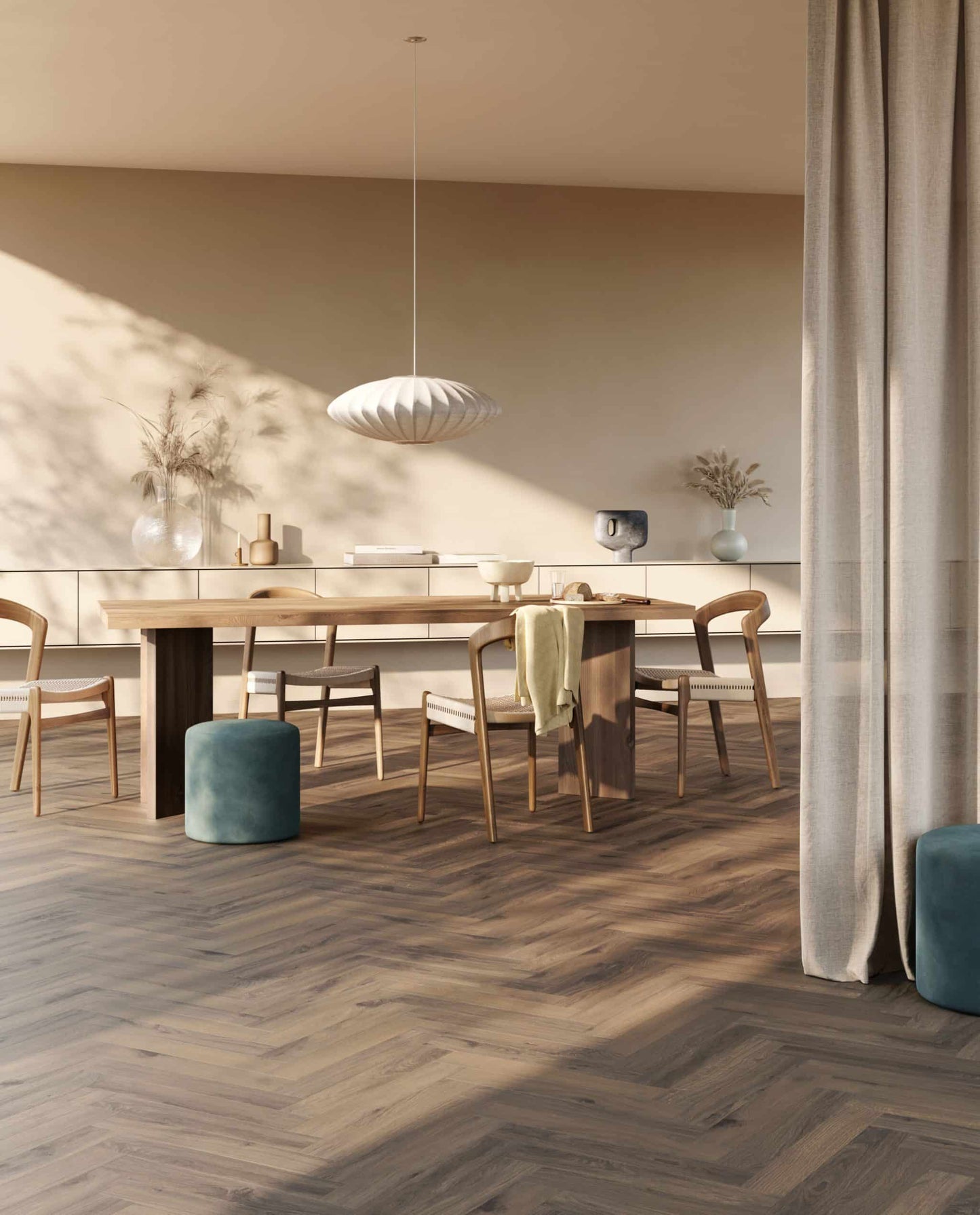 BerryAlloc ® Chateau Gyant Dark Brown Herringbone Laminate Flooring
