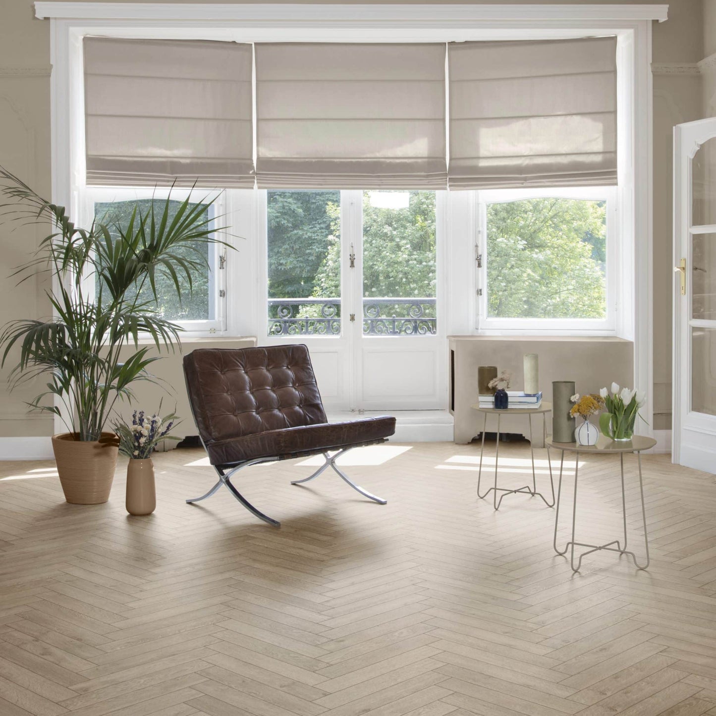 BerryAlloc ® Chateau Texas Light Natural Herringbone Laminate Flooring