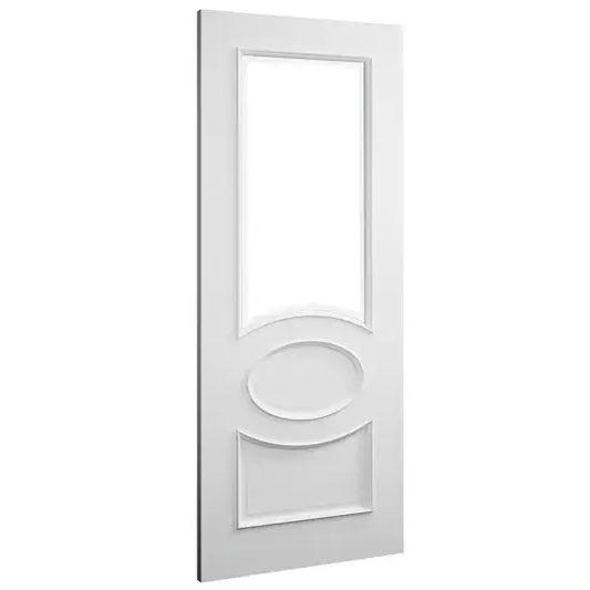 Clarendon White Primed Bevelled Glazed Internal Door