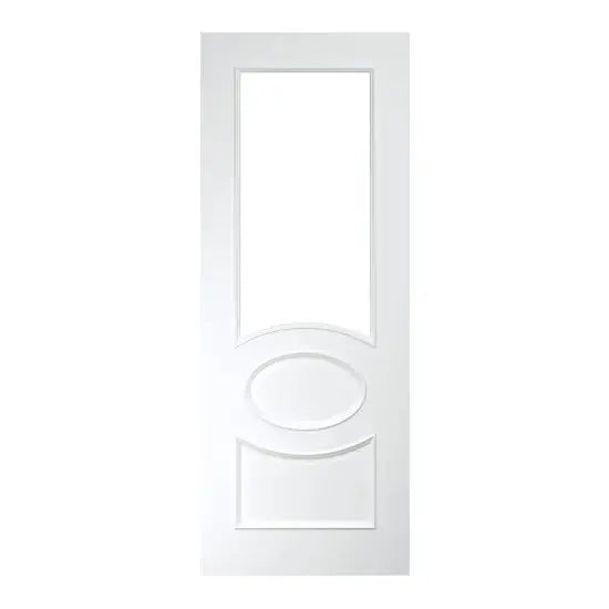 Clarendon White Primed Bevelled Glazed Internal Door