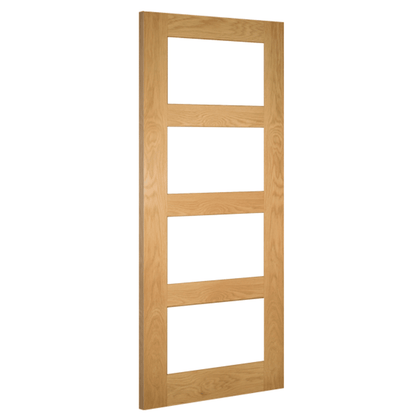 Coventry Oak 4L Clear Glazed Internal Door