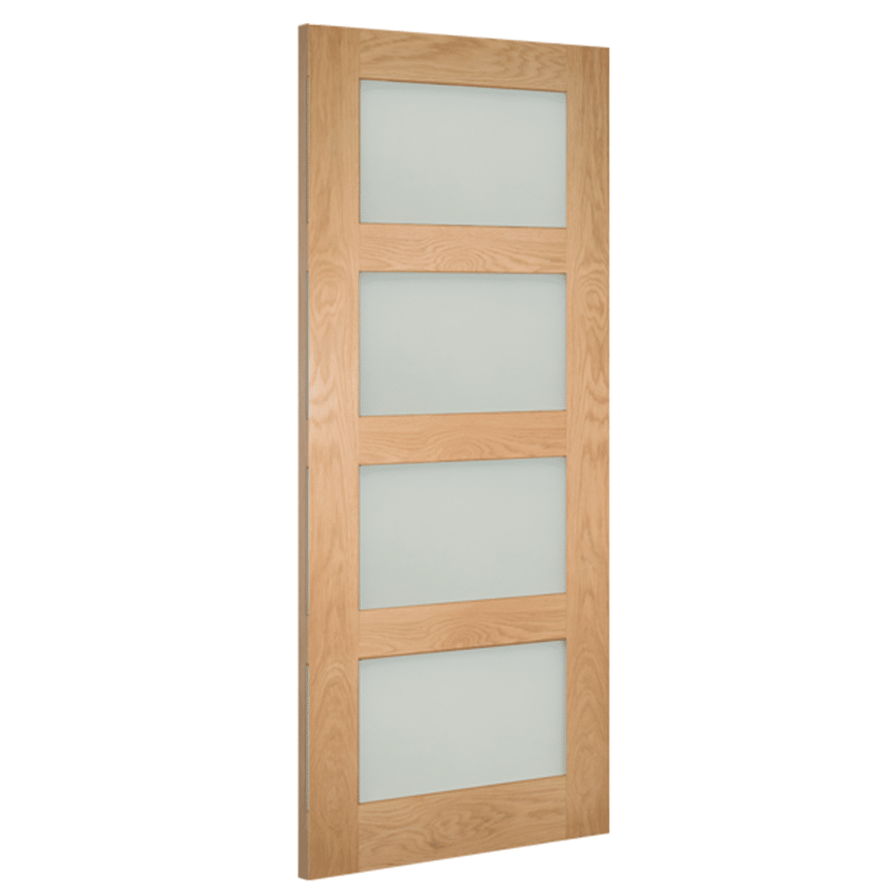 Coventry Oak 4L Frosted Glazed Internal Door