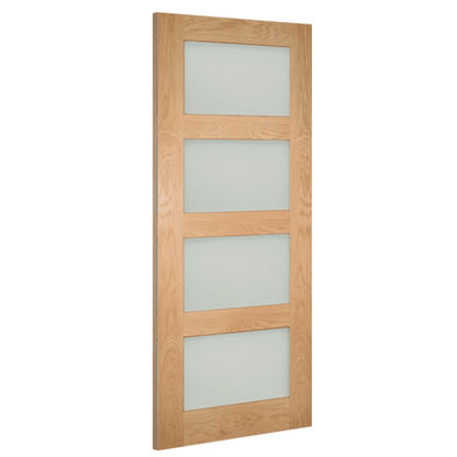 Coventry Oak 4L Frosted Glazed Internal Door