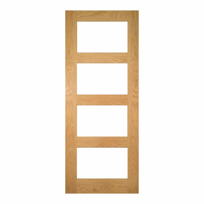 Coventry Oak 4L Clear Glazed Internal Door